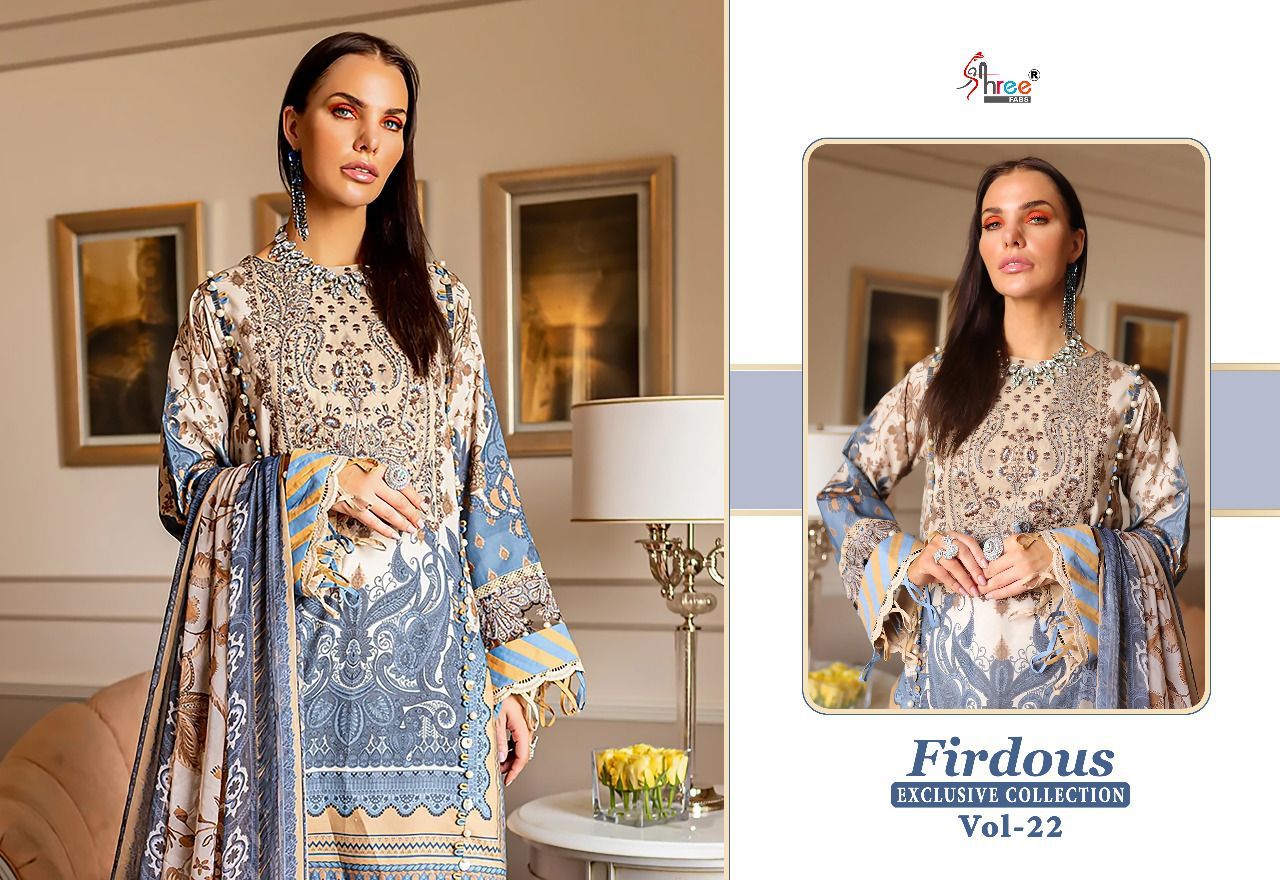 Firdous Exclusive Collection 22 Casual Wear Wholesale Cotton Pakistani Salwar Suits